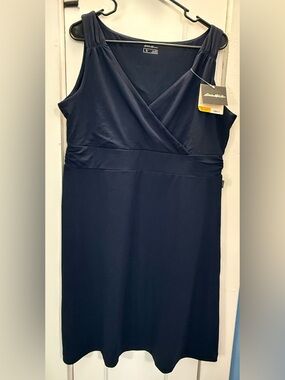 Eddie Bauer Navy Sleeveless Wrap Dress